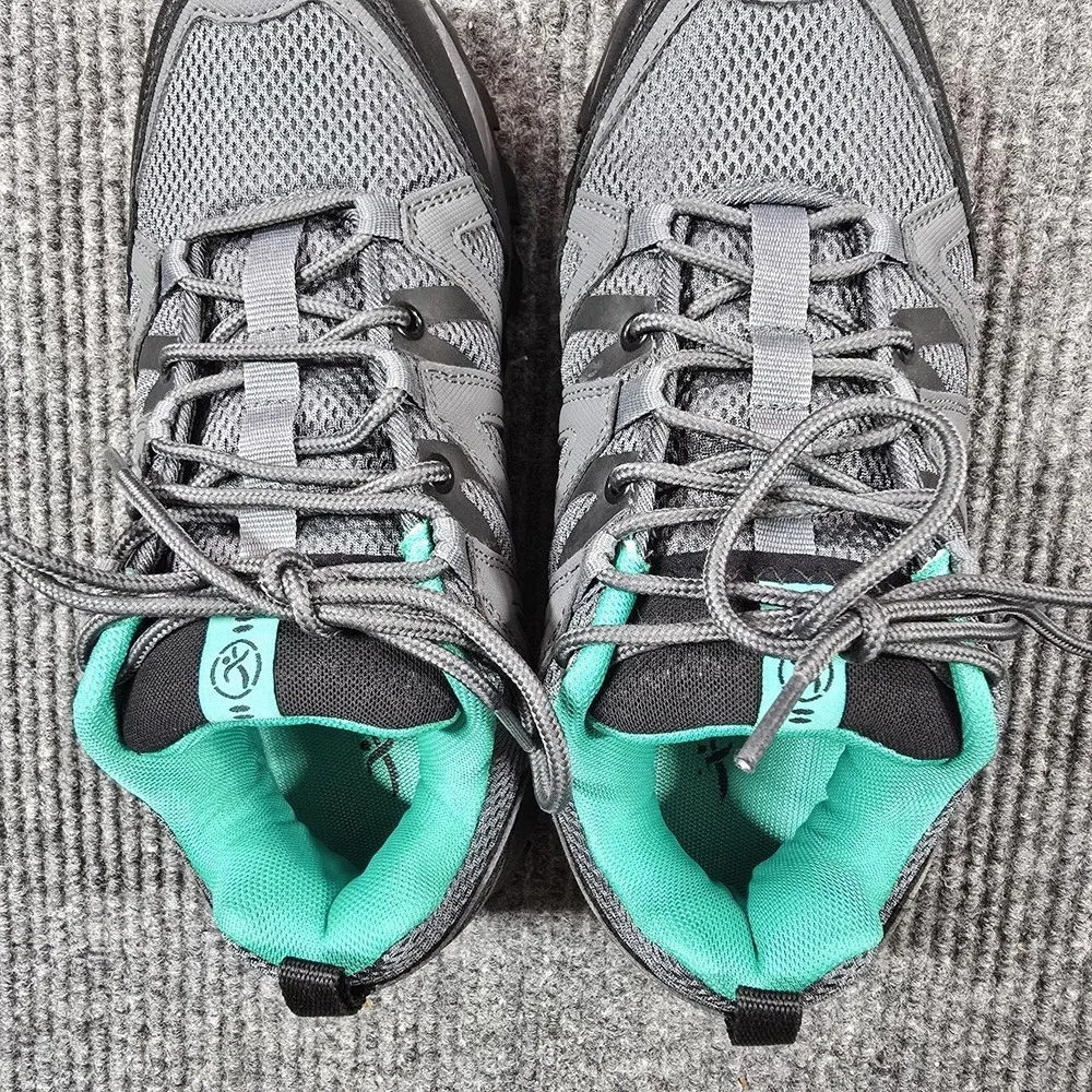 i-Runner Shoes Mens Size 5.5 XW Gray Teal Explorer Trail Hiking Diabetic Sneaker